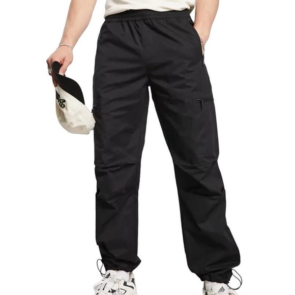 River Island Zip Pockets Cargos in Black Size 32 X 34​​​​​​​